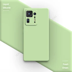 Custodia per telefono quadrata in silicone liquido premium - Copertura posteriore protettiva minimalista
