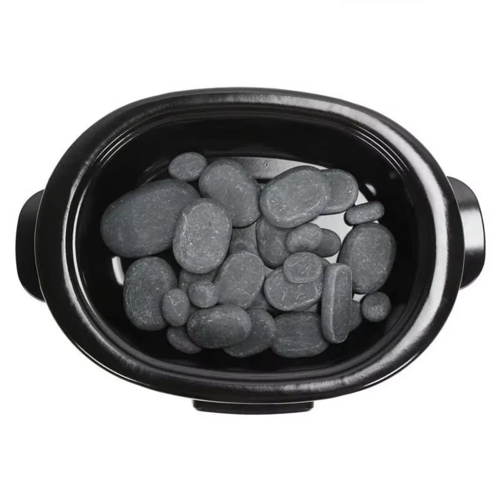 Removable Hot Stone Massage Set Heater Box Relieve Stress Back Pain Health Care Lava Basalt Round Massage StoneTool Massager New