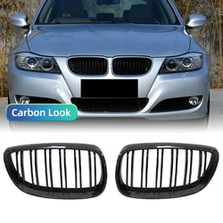 Sleek Gloss and Matt Carbon Black Front Racing Grilles (Carbon LooK)
