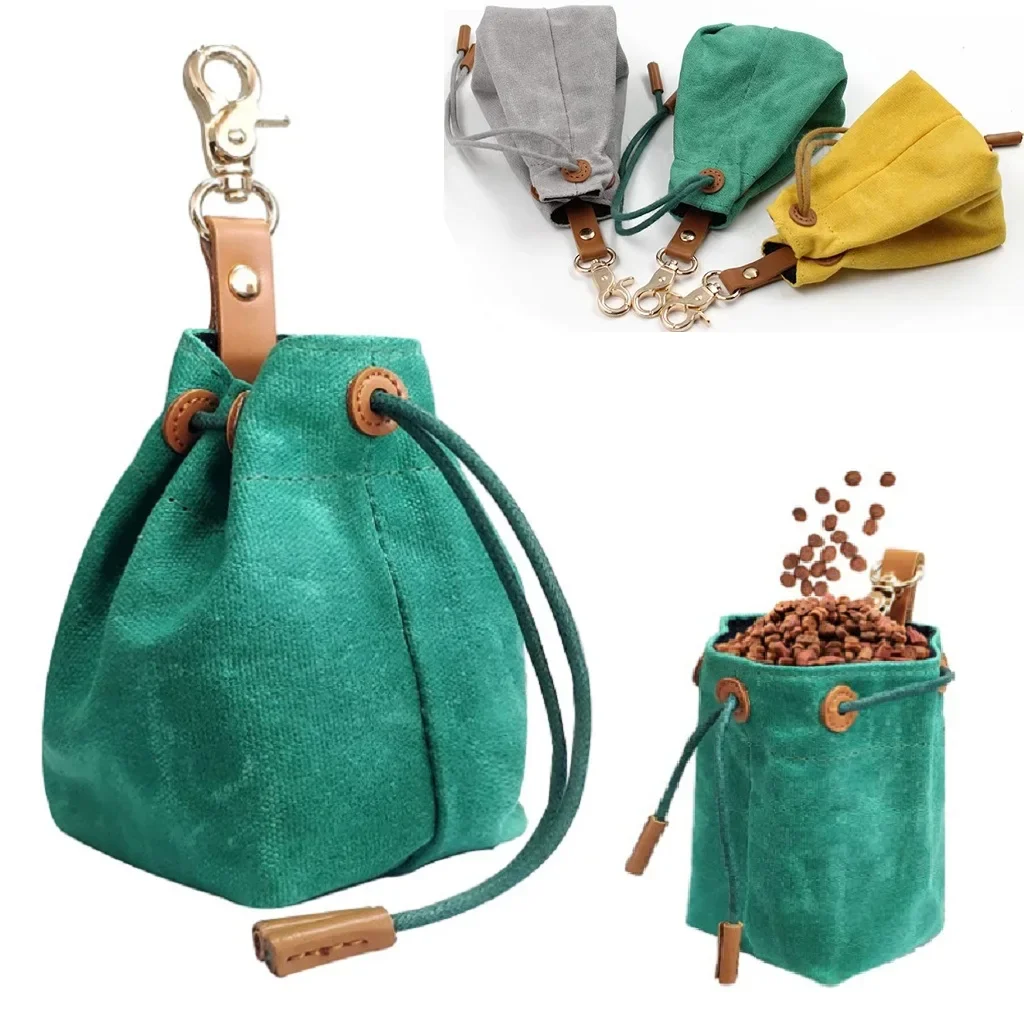 1PCS Pet Portable Dog Toy Bag Holder Walk Carry Outdoor Training snack bag Puppy two-handed free pull rope bag dog treat bag dog training supplies