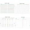 Fromthenon Undated Daily Weekly Monthly Plan Refill Planner Organizer Agenda Notebook Grid Journal A5 A6 School Stationery 6