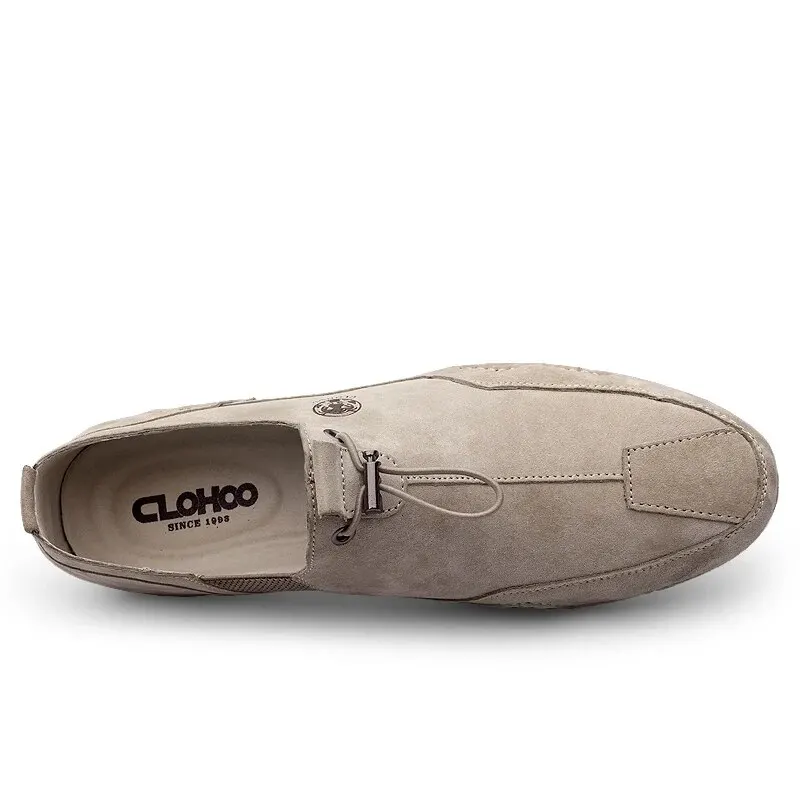 Handmade men leather boat shoes soft sole light anti-slip outdoor flats