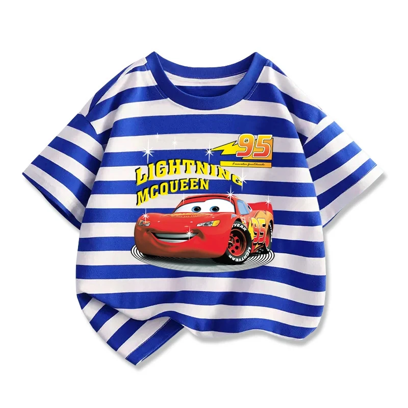 Adults Summer Cars T Shirt For Kids Cotton Men Tee Lightning McQueen T-shirt Oversized Costume Short Sleeve Top Boys Women Girls 3