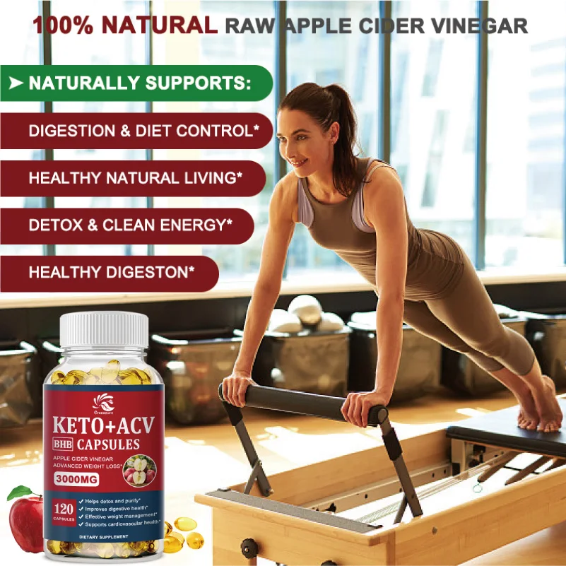 Greensure Keto Apple Cider Vinegar Capsules ACV with Apple Cider Keto Supplements, Flavor Formula for Men & Women