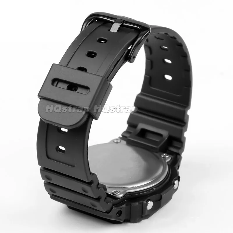Waterproof Black Silicone Sport Strap - Universal Rubber Wristband