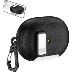 Premium PU Leather Earphone Protective Case with Phone Stand and Shockproof Sleeve (Black2)