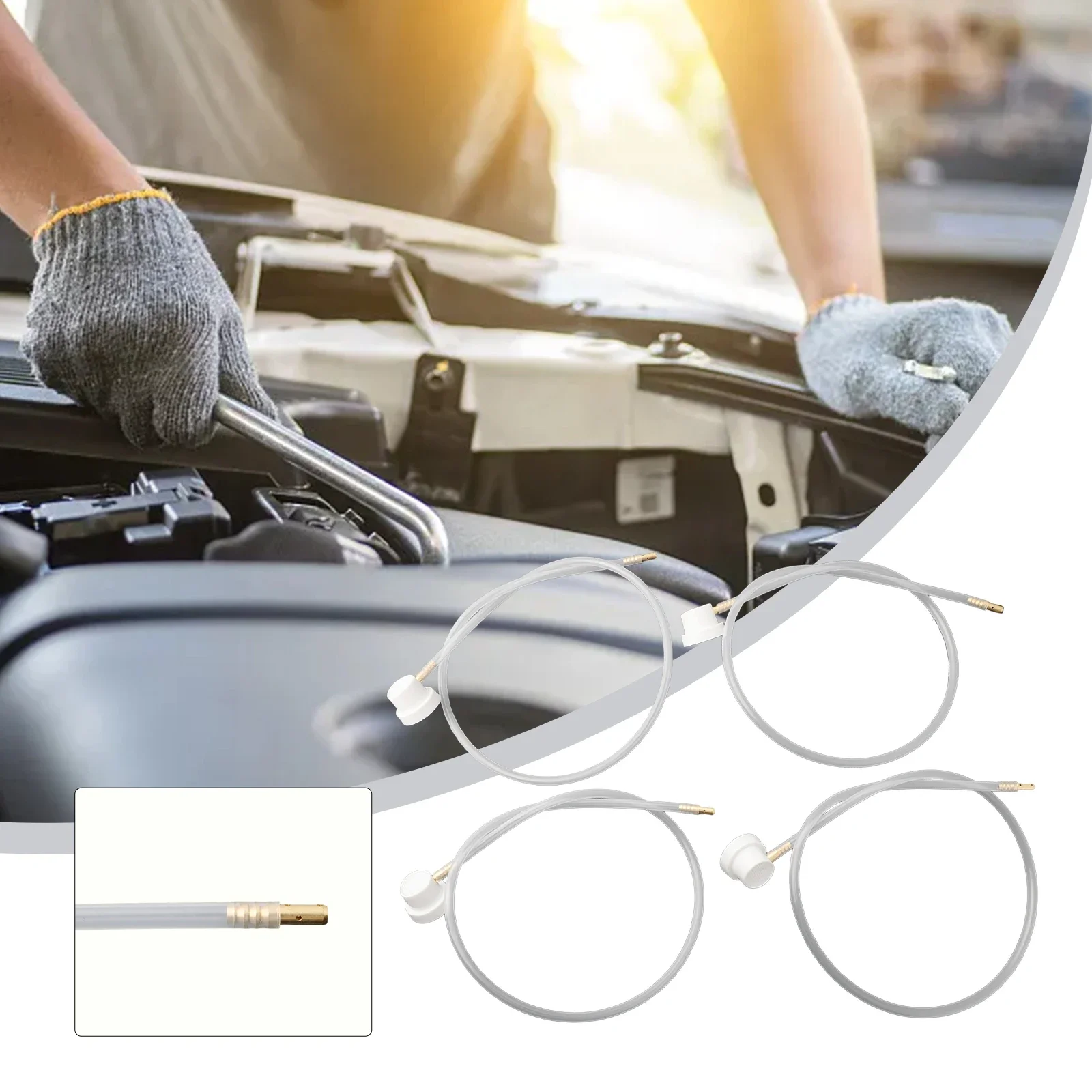 

Extension Hose Aerosol Nozzle 4.5mm 4pcs 50cm Extension Hose Nozzle White & Gold Auto Accessories High Quality