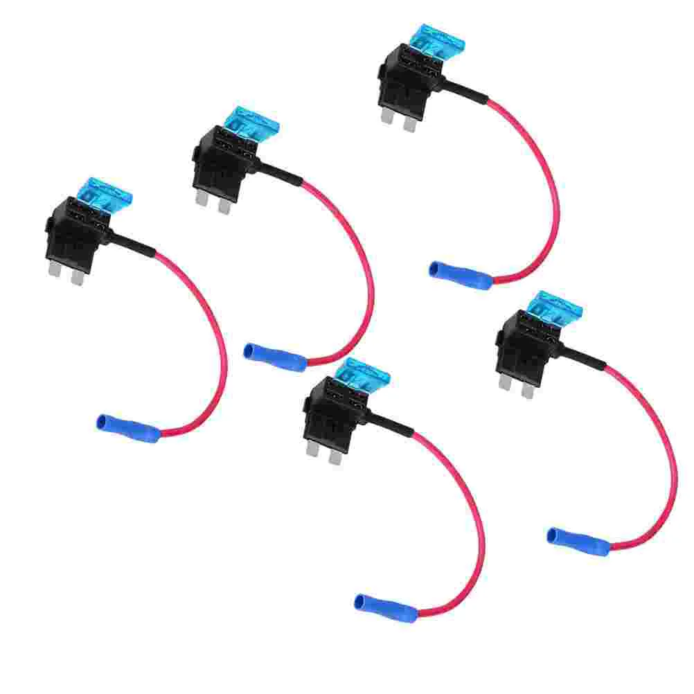 

5PCS Automatic Add Circuit Fuse Connector Standard Fuse Holder Auto Fuse Holder Add-a-Circuit Adapter Fuse Random Color