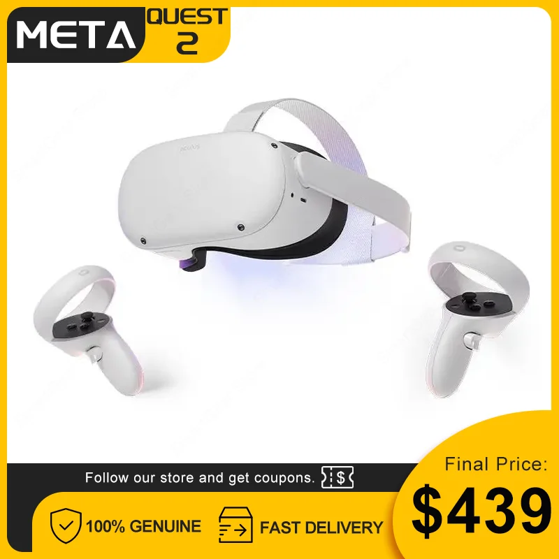 Meta/Oculus Quest 2 128GB VR Glasses VR Advanced All-In-One Virtual Reality  Headset Display Panoramic Somatosensory Game