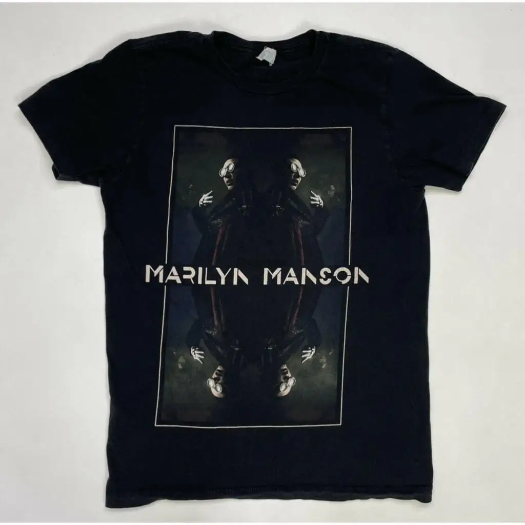 Мужская футболка Marilyn Manson зеркальная с графическим принтом для взрослых