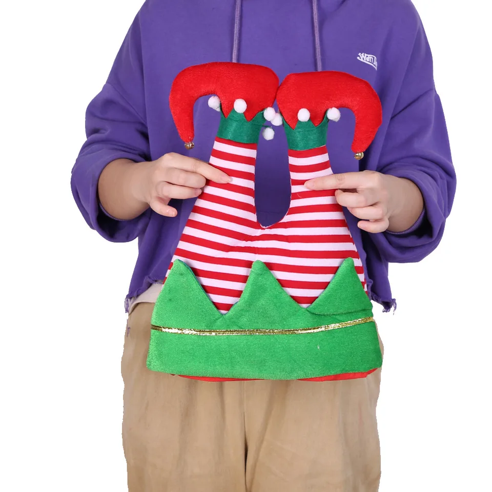 12 Pack Christmas Elf Hats With Bells - Colorful Party Hats For Adults & Kids - Holiday Accessories
