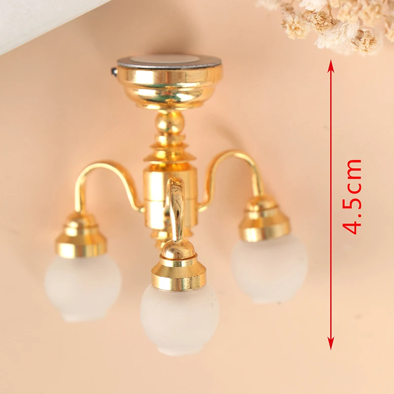 Lustre de maison de poupée miniature à six bras, cintreuse de tuyaux en cuivre·Fichier 3D