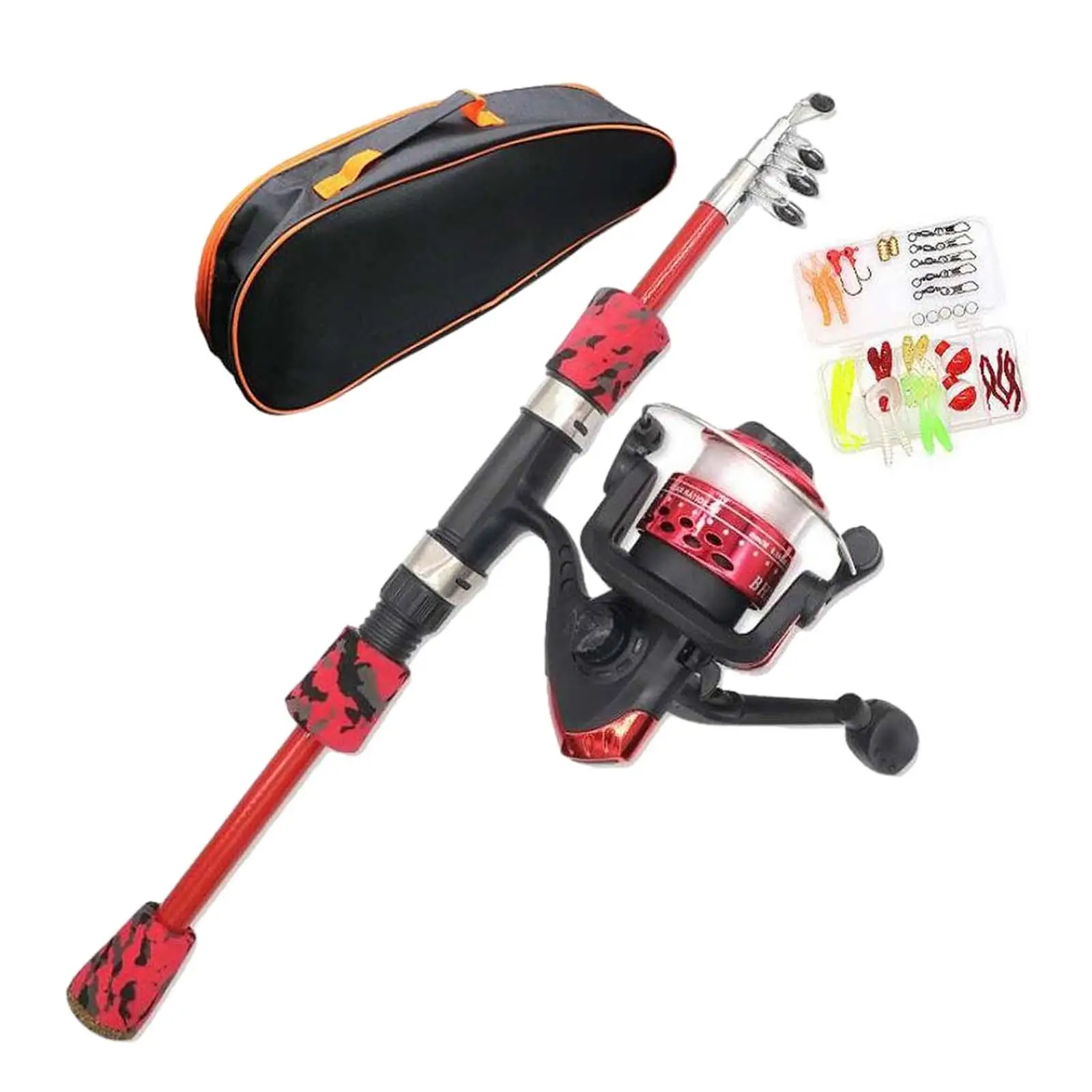 Kids Fishing Rod Set with Travel Bag Outdoor with Fishing Reel Kid Fishing Pole for Starter Children Boys Girls Beginners