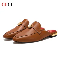 Chaussures Muller pour femmes CHCH 2026, nouvelles chaussures plates pour femmes en cuir de vachette de haute qualité, bout rond 2