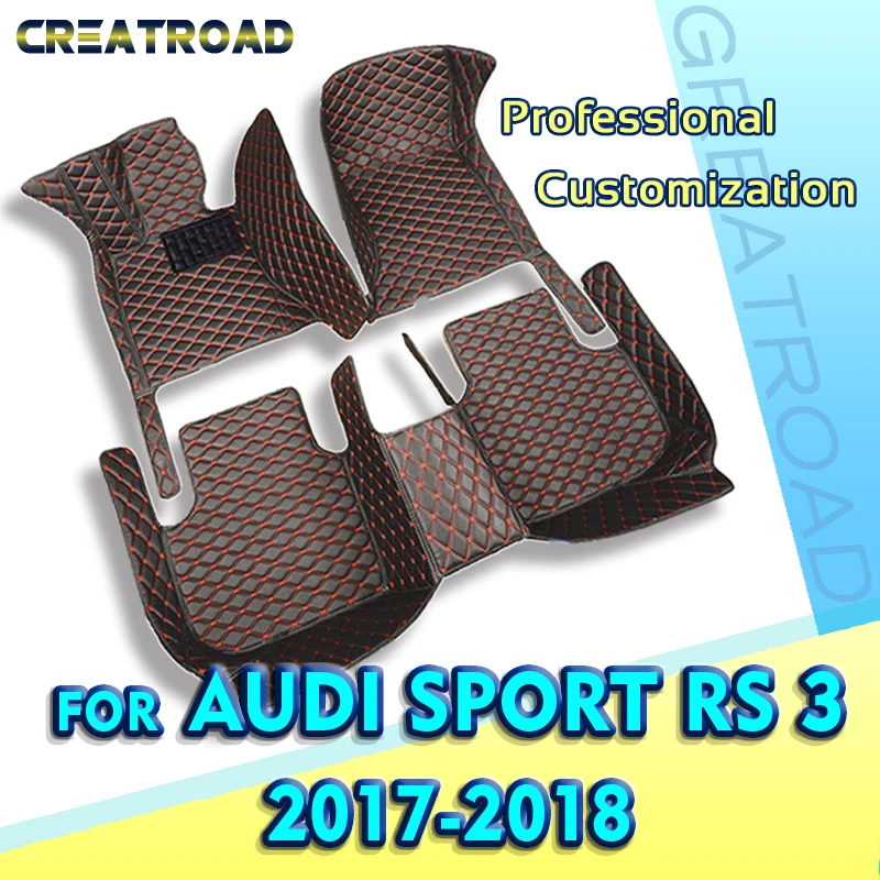 

Автомобильные коврики для Audi Sport RS 3 2017 2018, индивидуальные автомобильные подкладки для ног, аксессуары для интерьера