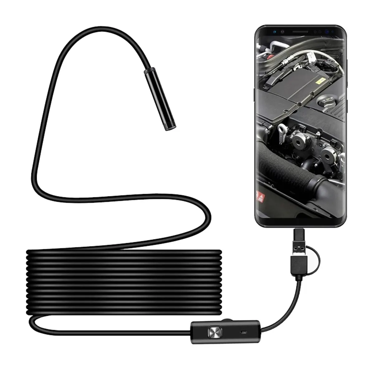 3in1 USB 8mm 2MP 1080P  Endoscope Camera CMOS Borescope Inspection Otoscope Camera For Android and Computer Digital Microscope 3 9mm usb ear otoscope 4 5inch display ear inspection camera ear scope with 6 leds 720p hd ear endoscope with 2500amh