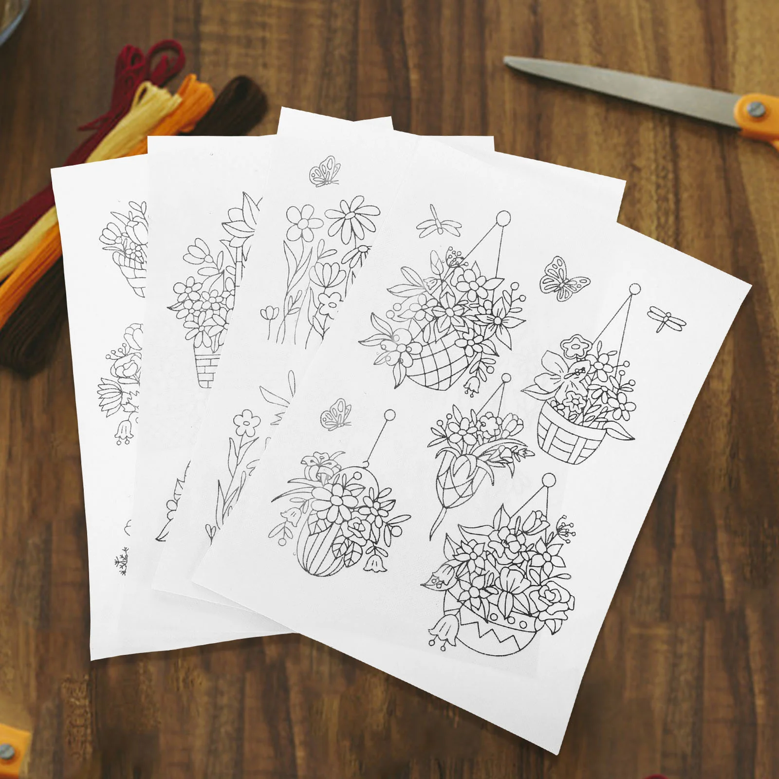 

4 Sheets Embroidery Stabilizer Accessories for Stick and Stitch Paper Manual Decorative Stabilizers Dorinta Handmade