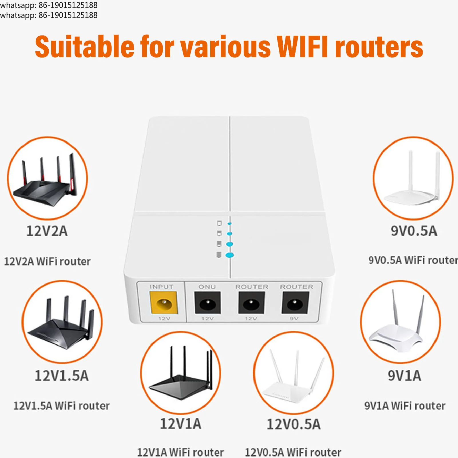 미니 UPS 카메라 백업 6000mAh 대용량 무정전 전원 공급 장치 라우터 모뎀용 무정전 전원 공급 장치