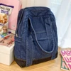 Denim Schoolbag Casual Handbag Adjustable Strap Women Travel Daypack Retro Rucksack for Work Travel 3