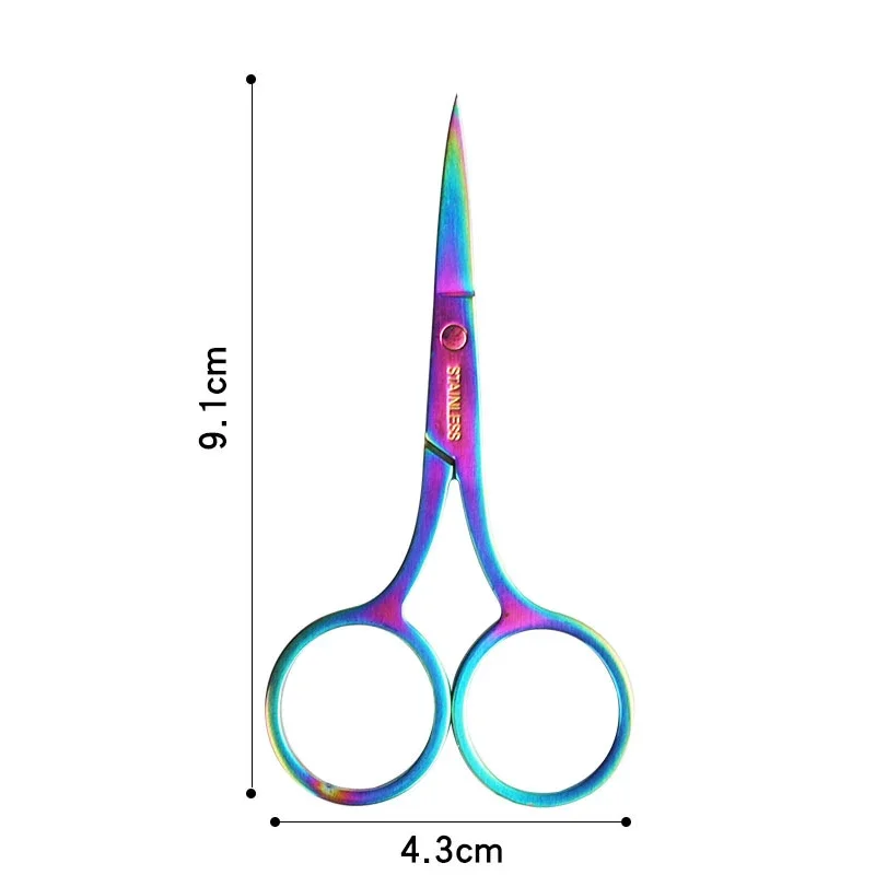 1PC Nail Cuticle Tool Accessories Scissors Nails Art Scissor Makeup Eyebrow Eyelash Trimmer Facial Hair Remover Manicure Scissor 3
