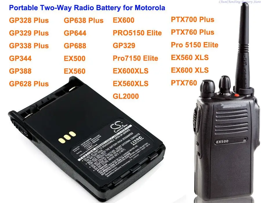 Аккумулятор Cameron Sino 1800 мАч для Motorola EX500, EX560, EX600, GL2000, GP329, GP344, GP388, GP644, GP688, PTX700 Plus, PTX760, Аккумулятор Cameron Sino 1800 мАч для Motorola EX500, EX560, EX600, GL2000, GP329, GP344, GP388, GP644, GP688, PTX700 Plus, PTX760,