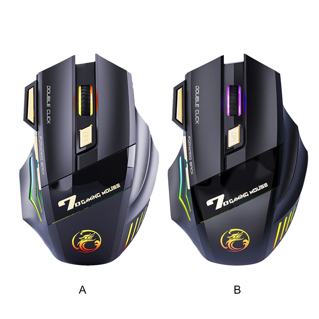 

Computer Wireless Optical Mouse 7 Buttons Gaming Mice DPI Adjustable