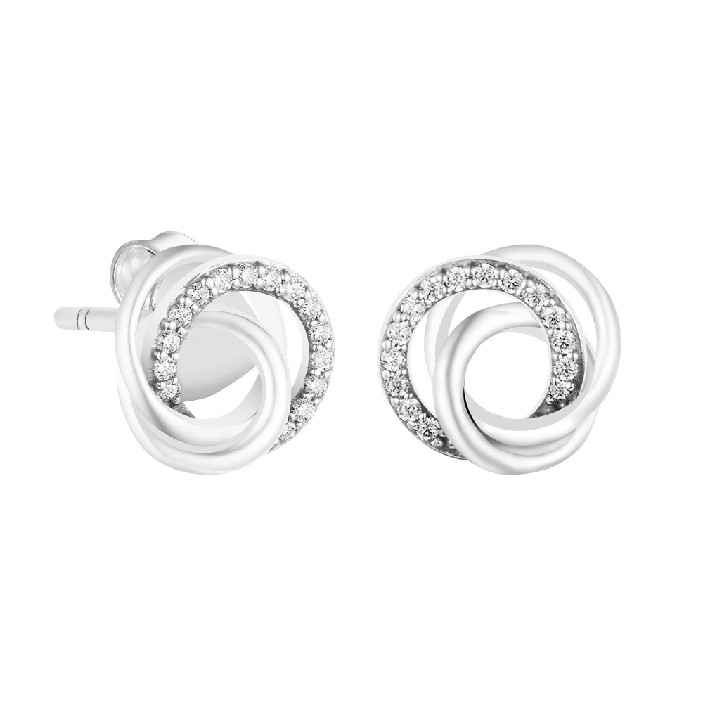 

Женские серьги-кольца из серебра 925 пробы
