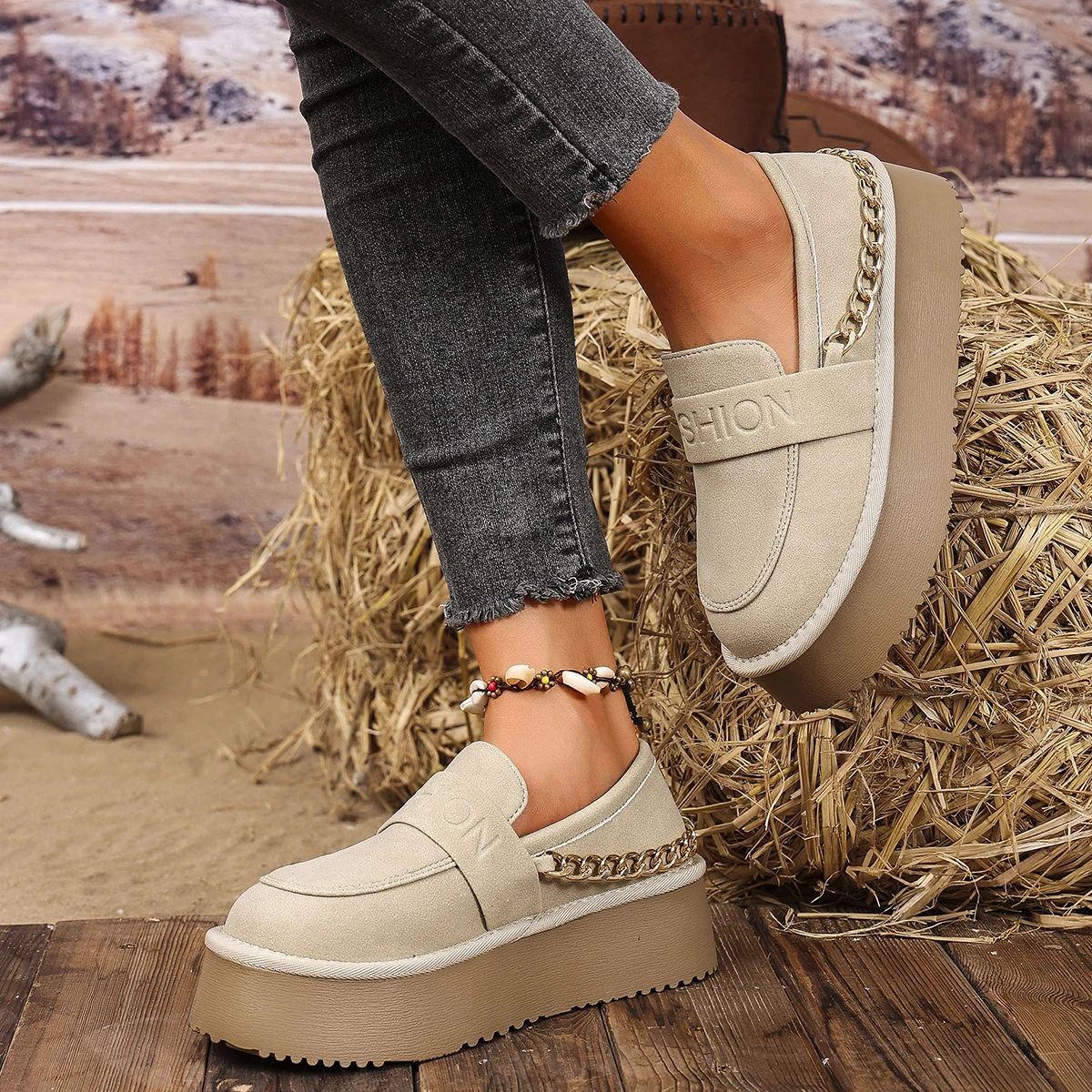 Thick Soles All Match Retro Leather Shoes 2025 New Single Shoes Small Increase British Loafers 5