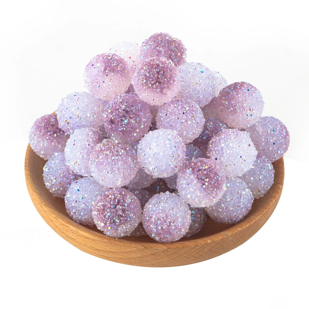 Colorful 20mm Acrylic Gradient Beads for DIY Jewelry and Accessories