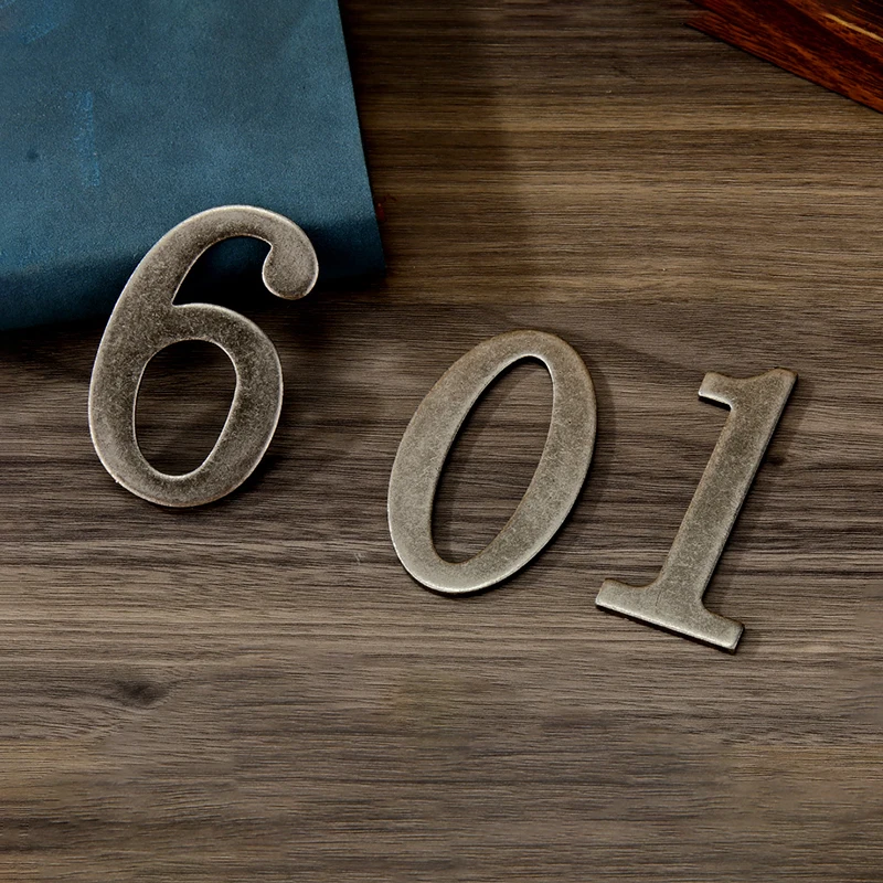 Metal Door Number Magnets 7*4cm House Number Apartment Door Outdoor Hotel Home Mailbox Label house number signs door signs house numbers number plate