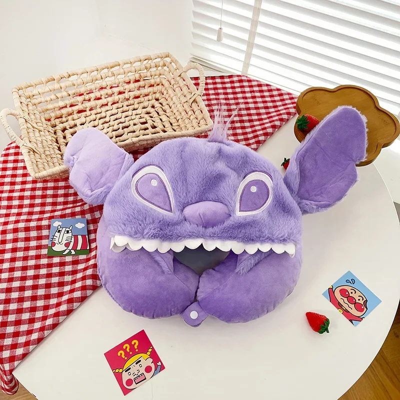 Disney Kawaii Stitch Travel Relax U-Shaped Neck Guard Nap Pillow Cartoon Adult Baby Surprise Gifts Fashion 5