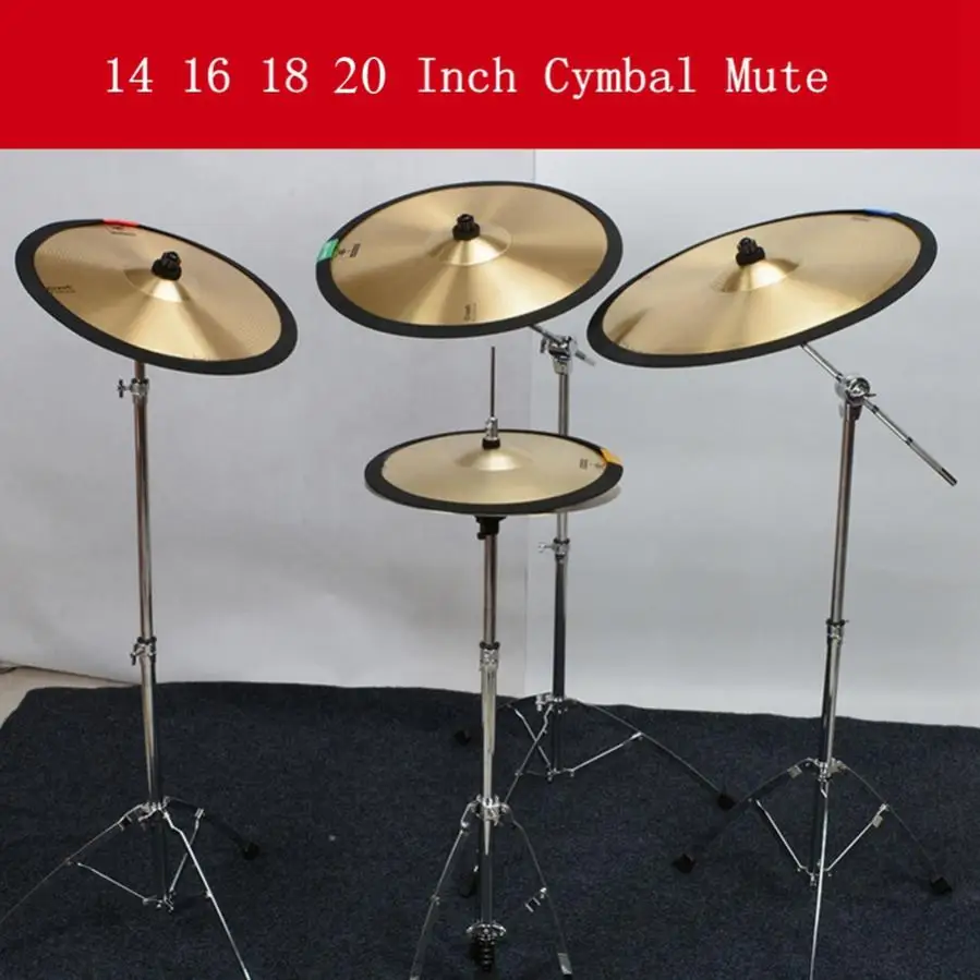 4pcs/lot Cymbal Mute 14 16 18 20 Inch Circle Ring Drum Set Polyester Fibre Hi-hat Practice Silencer