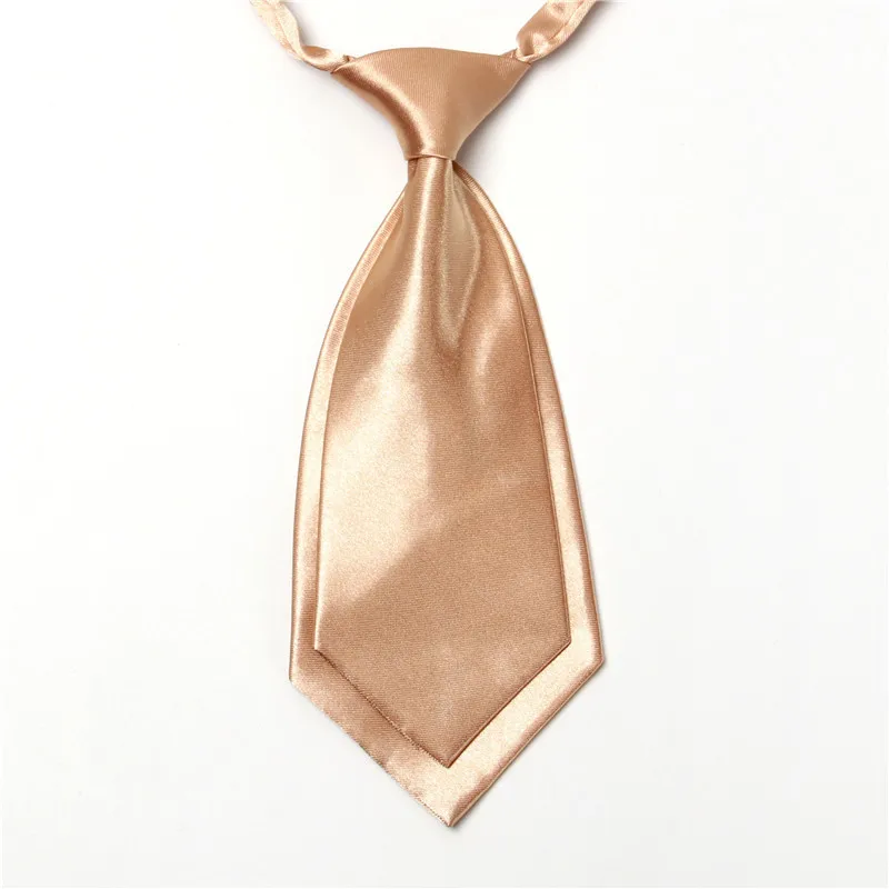 Einfarbige, zweiteilige kleine Krawatte für Jungen und Mädchen, leuchtende Farben, kurze Krawatte, Kinder-Schuluniform-Krawatte, lässige Alltagskrawatte – Detail 8
