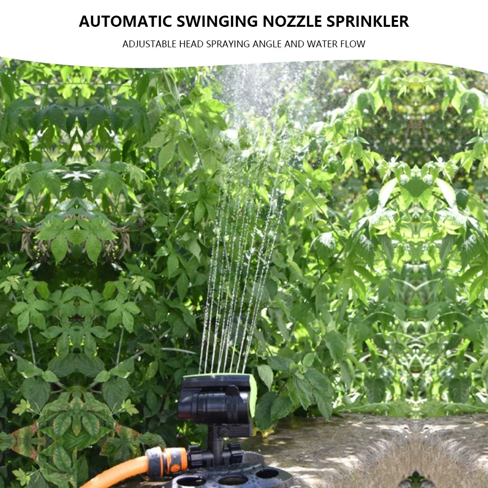 Courtyard Water Sprayer 16 Holes Lawn Automatic Sprinkler 180&deg; Rotating Garden Water Sprinklers for Garden Yard Lawn Greenhouse