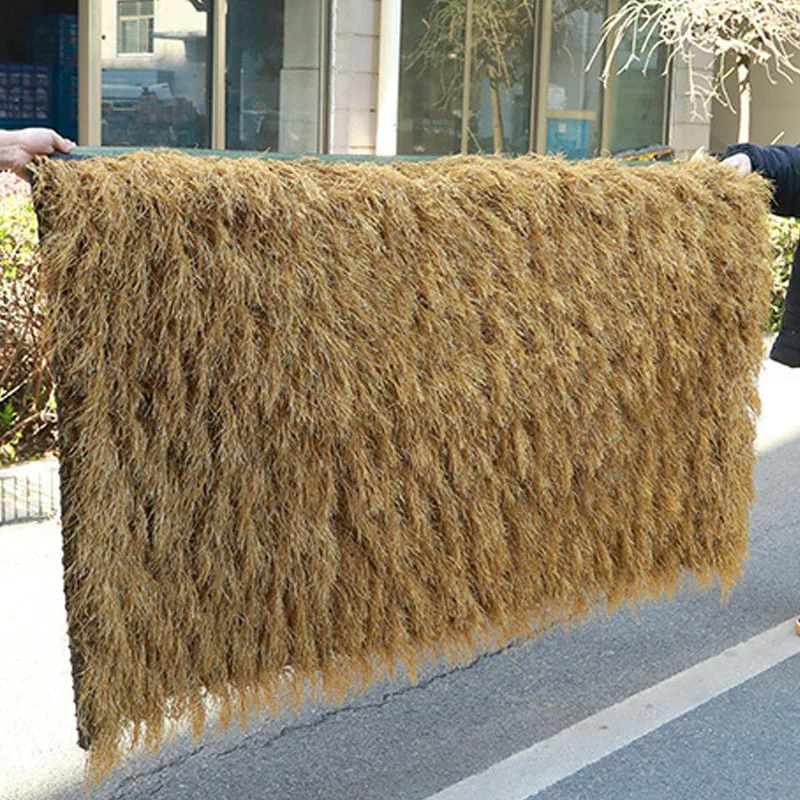 Size Mexican Artificial Thatch Straw Roof Decors,Fireproof Synthetic Palm Thatch Roll, Hawaii Pavilion Roofing