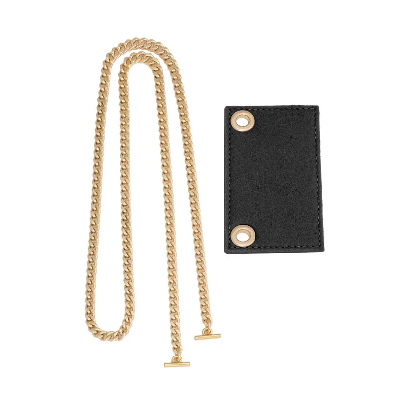 HESHUYAN Handtas ketting DIY zwart PU lederen portemonnee handvat 11 mm vervanging metaal goud, zilver, brons, zwarte schouder crossbody tas ketting bandjes tas ketting (goud, 60 cm