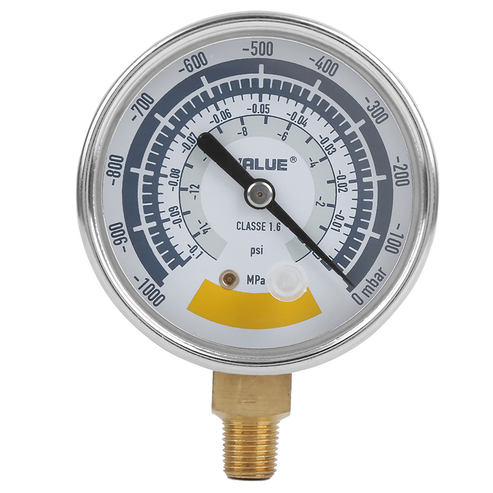 Accurate Pressure Gauge Vacuum Gauge Pressure Gauge Accurate Air Gauge Instrument for Vacuum Pump 0‑14psi NPT 1/8in Connector