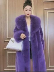 Autumn Winter Women's Faux Fur Coat New Mid-length Imitation Mink Coat Korean Loose Soft Comfortable Fur Jacket
