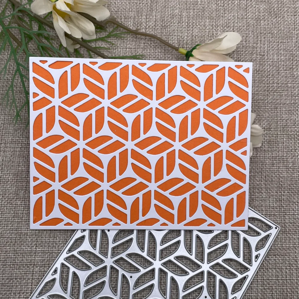 Geometrischer Hintergrund, Metall-Stanzformen, Schablonen für DIY Scrapbooking, dekorative Prägung, Handwerk, Stanzvorlage