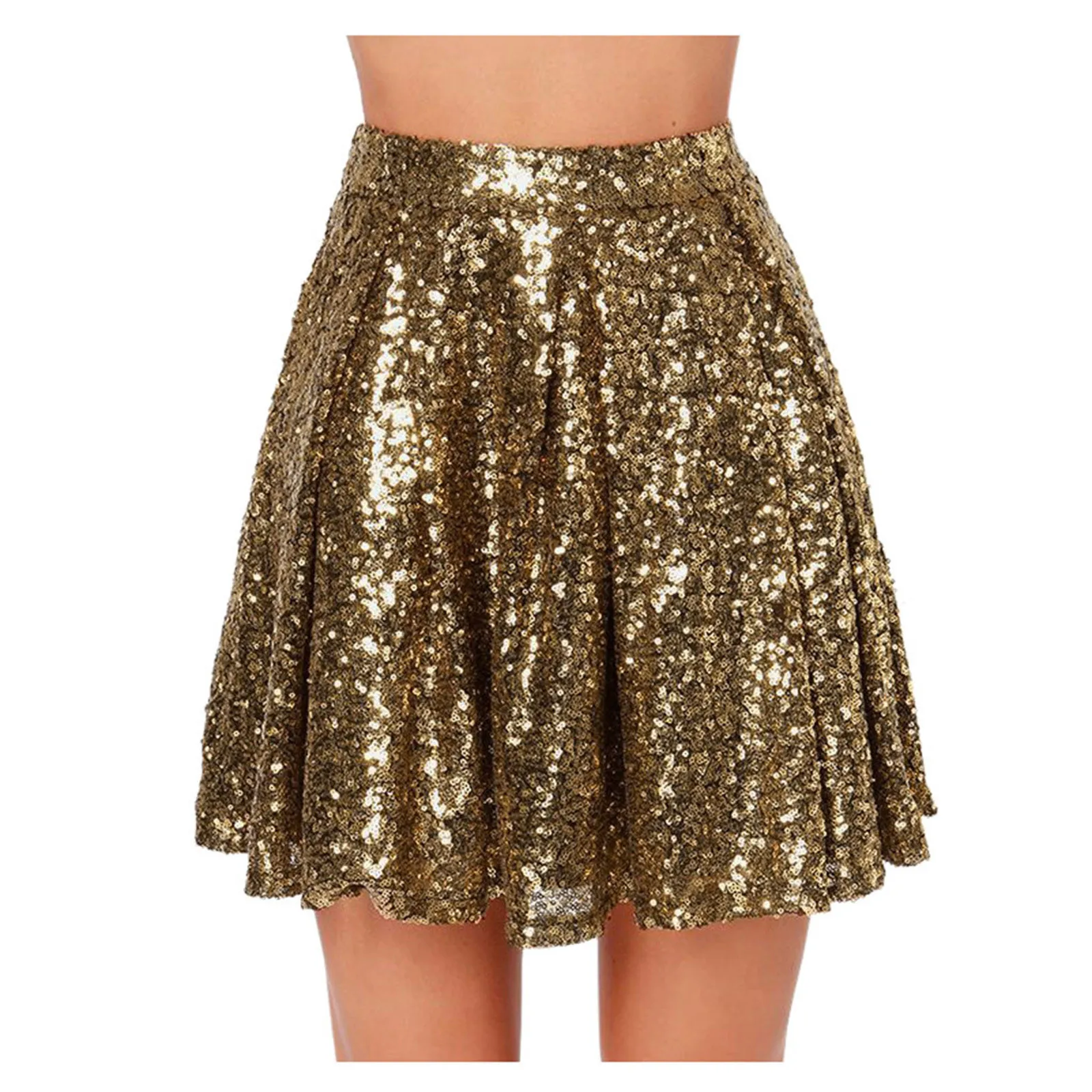 

Sequined Party Mini Skirts Women Sexy High Waist Cute A-line Clubwear Autumn Y2k Clothes Retro Korean Fashion Style Faldas Muje