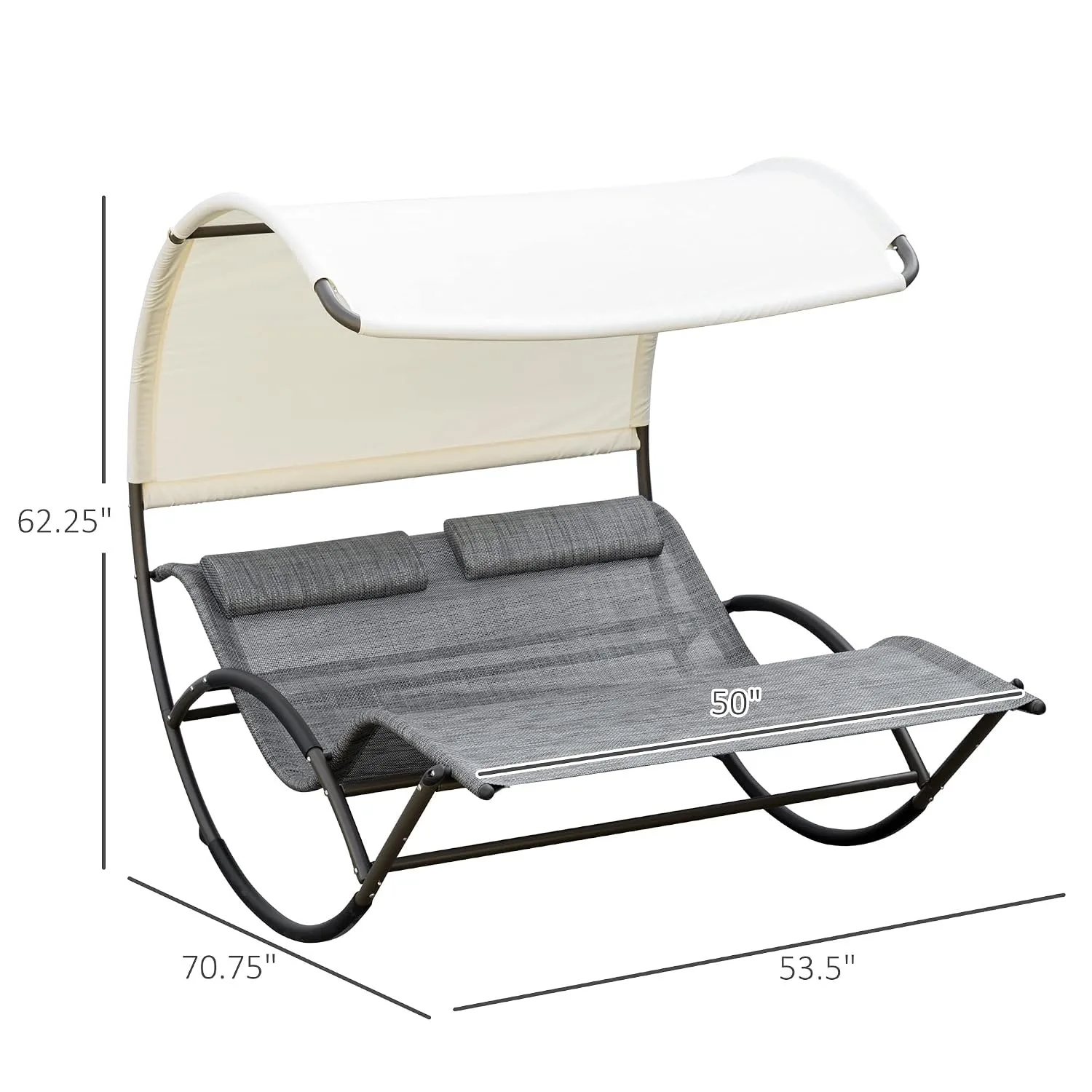 Double Rocking Chaise Lounge 2