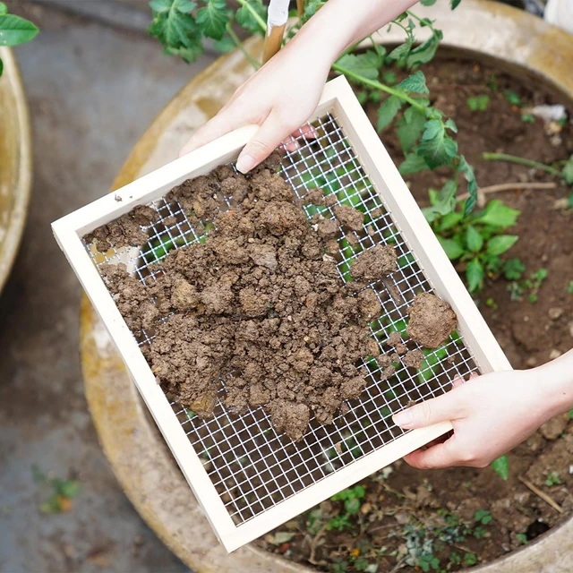 Tamis de sol de jardin multifonctionnel, déterminer le gravier