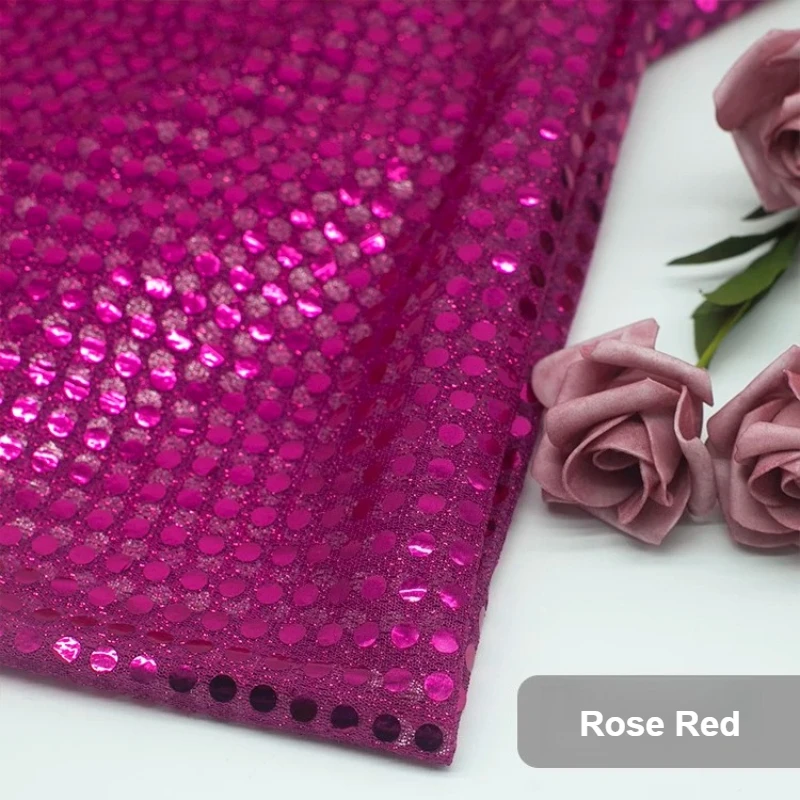 Sparkling Colorful 6mm Sequin Mesh Fabric for Weddings, Events & DIY Projects
