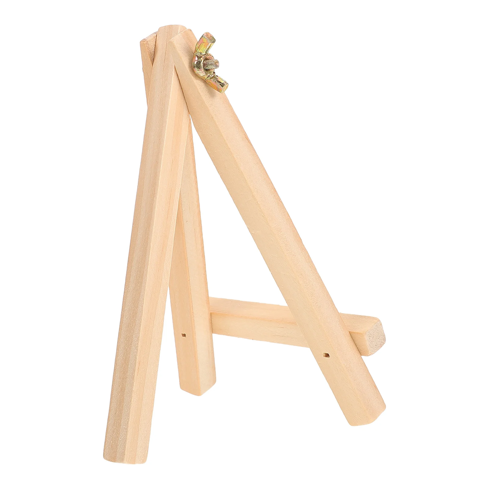 Mini Tabletop Wood Display Easel Small Painting Triangle Frame Bracket Photo Holder Seasoned Beechwood Easel Versatile