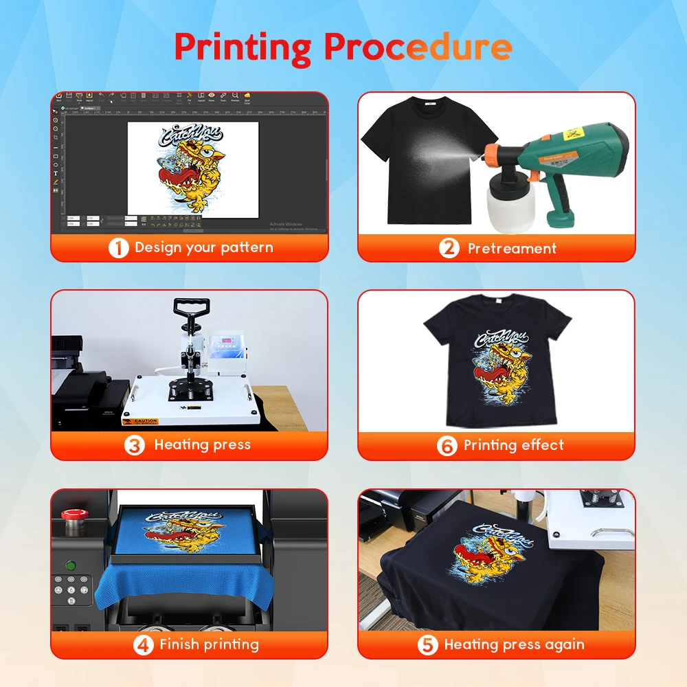 OYfame A4 DTG Printer Direct To Garment Printing machine A4