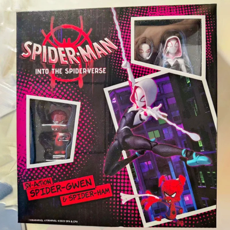 

Spider-Man Into The Spider-Verse Sentinel SV-Action Figure Toys Gwen Stacy Miles Morales Figuras Shfiguarts Spiderman Kids Gift