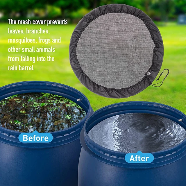 1 Darabos Hálóhálóhálón Háló Az Esőhordók Vízgyűjtő Vödrök Víztartályok Védelme Fedél Eső - Image 5