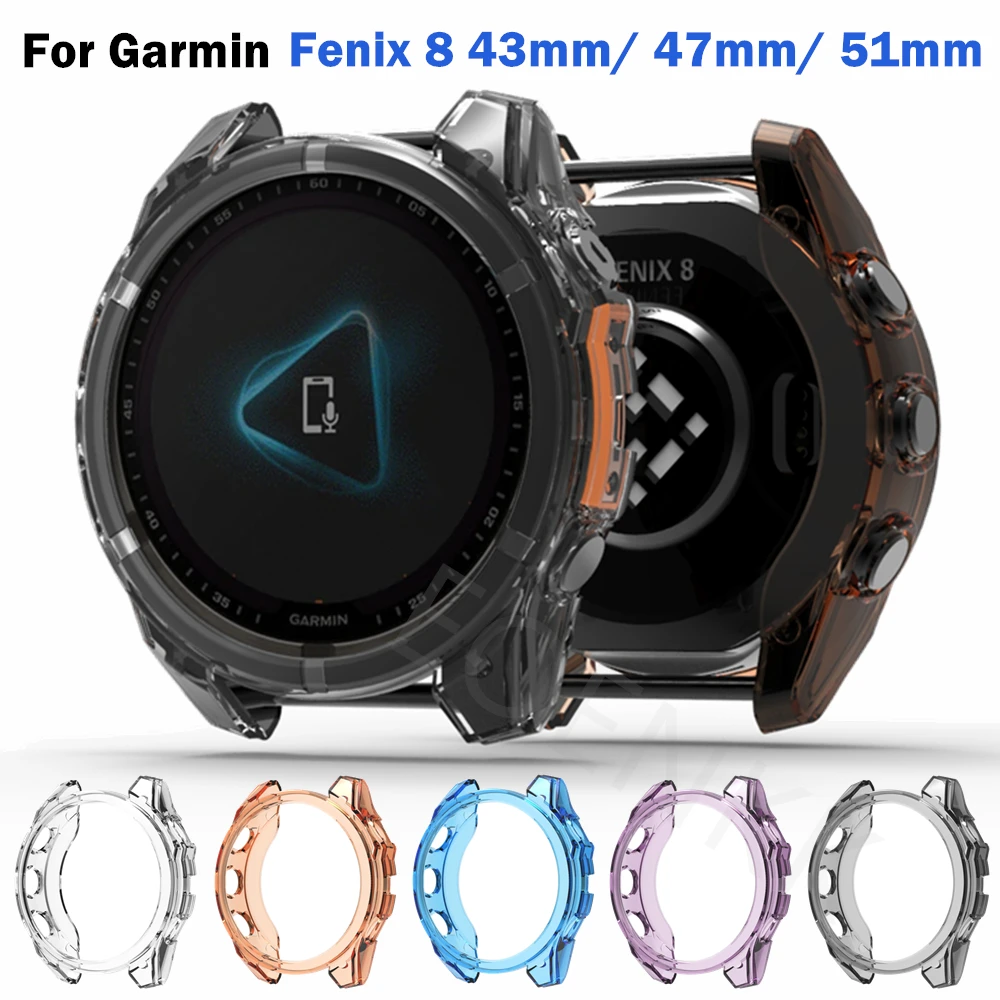 Garmin Fenix ??8 용 소프트 TPU 케이스 43mm/47mm/51mm Garmi..