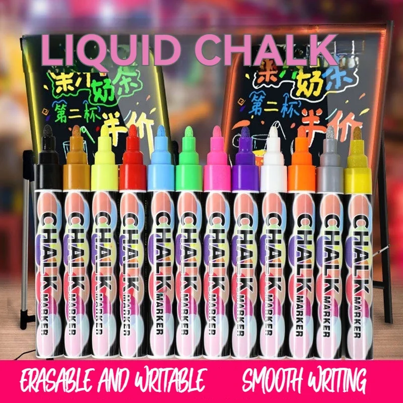 Tableau d'affichage publicitaire effaçable à craie liquide, stylo spécial, marqueur, LED, Shoous