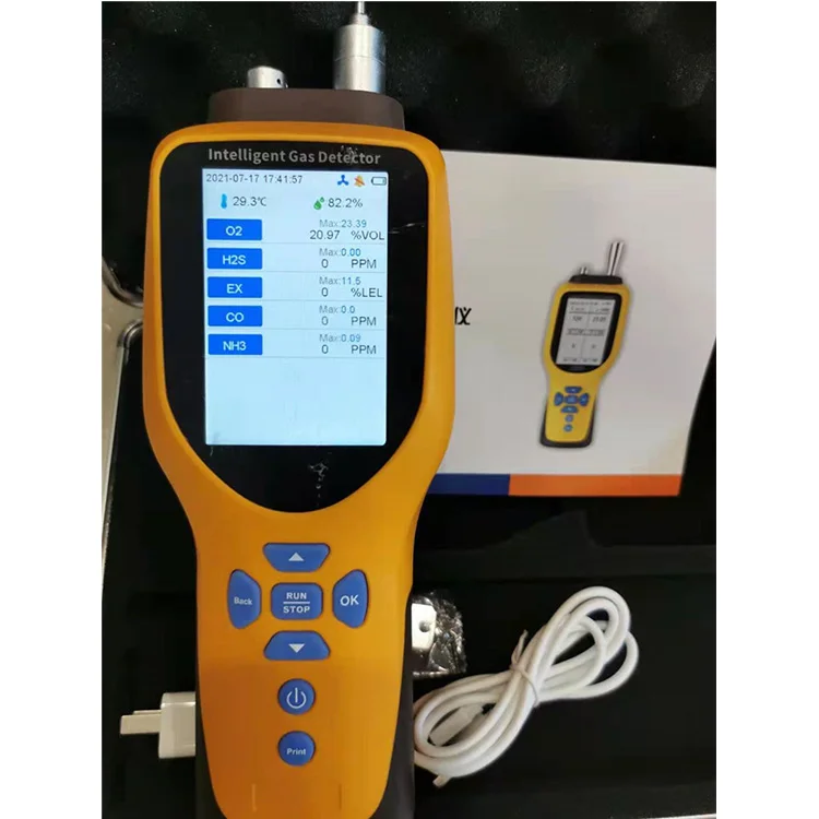 

Reliable Handheld Ch4 Gas Detector Multi Gas Analyzers H2S CO CO2 CH4 C2H4 VOCS PM O3 Gas Leak Detector Exdii CT4 AZ-1000 1 YEAR